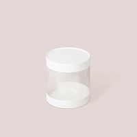 Коробка Тубус 18см высота 18см, белый/прозрачный