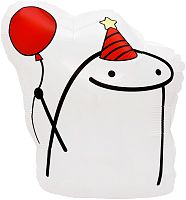 Воздушный шар фольгированный Фигура Человечек Мем с шариком