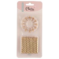 Свечи спирали золото, металлик, 6см, 24шт