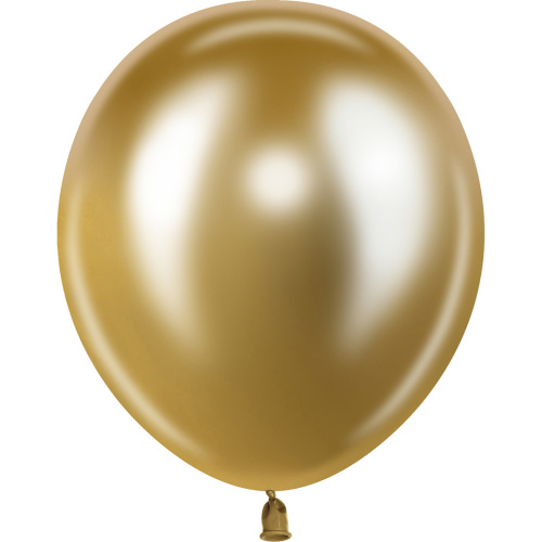 Воздушный шар латексный Золото, хром
