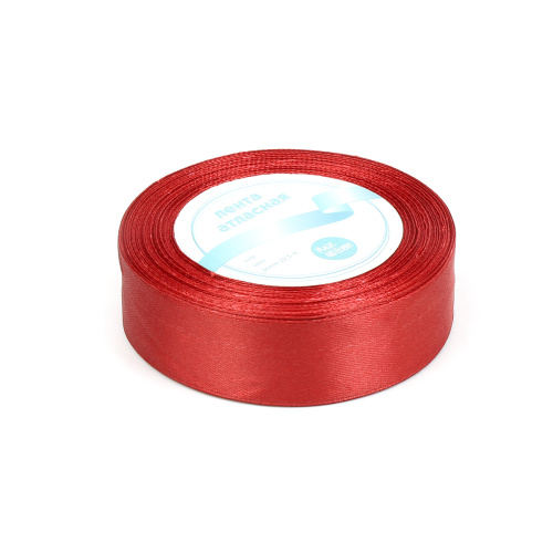 Лента атласная Красный 20мм, 22 метра фото 2 Лента атласная Красный 20мм, 22 метра фото 2