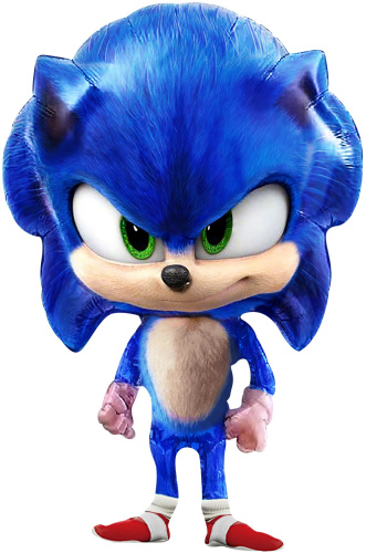 Воздушный шар фольгированный Фигура Соник-Аниме, синий