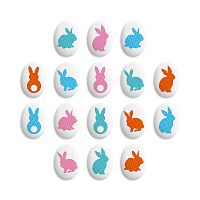 Медальоны сахарные Пасхальный кролик 35*25мм, 10шт