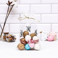 Пакет прозрачный для кулича Голуби, 20*35см