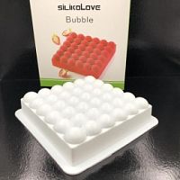 Форма Siliko Bubble 180х180х48мм, белый силикон