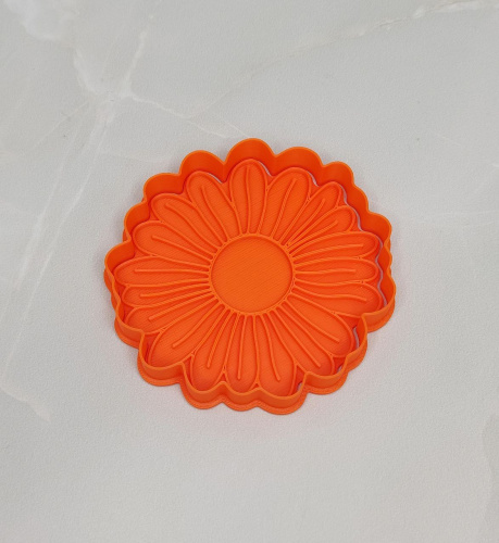 Вырубка с оттиском Ромашка, 9см