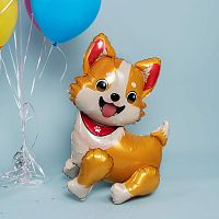 Воздушный Шар фольгированный Фигура 3D, Милый корги (воздух)