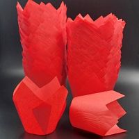 Капсулы тюльпан 50*80мм Красн. 1шт, пергамент