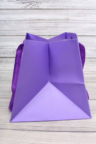 Пакет подарочный КУБ 25*25*25см, фиолетовый фото 2