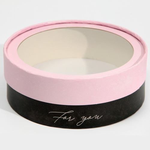 Коробка для макарун, тубус с окном, For you 16 х 16 х 5 см фото 3 Коробка для макарун, тубус с окном, For you 16 х 16 х 5 см фото 3