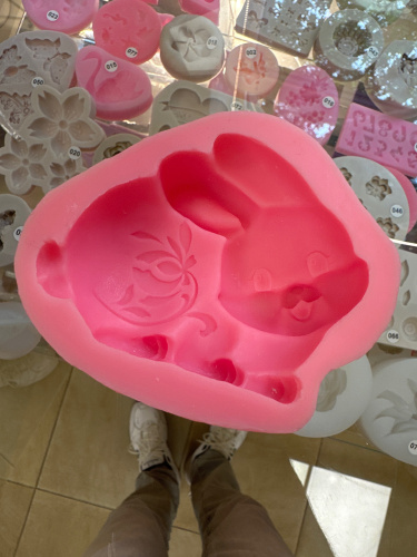 Силиконовый молд Зайчик 9,5х8 см