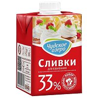 Сливки для взбивания Чудское озеро, 33%, 500мл