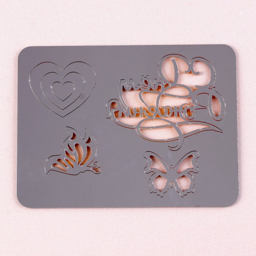 Топперы для торта С днём Рождения, сердца и бабочки, золотые фото 2