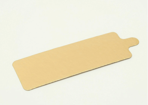 Подложка для торта прямоугольная 0,8мм, 40*130мм, с держателем