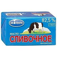 Масло сладко-сливочное несоленое ЭКО Милк 82,5%, 180гр