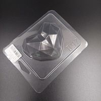 Форма для шоколада Сердце гранёное 7*8см, пластик