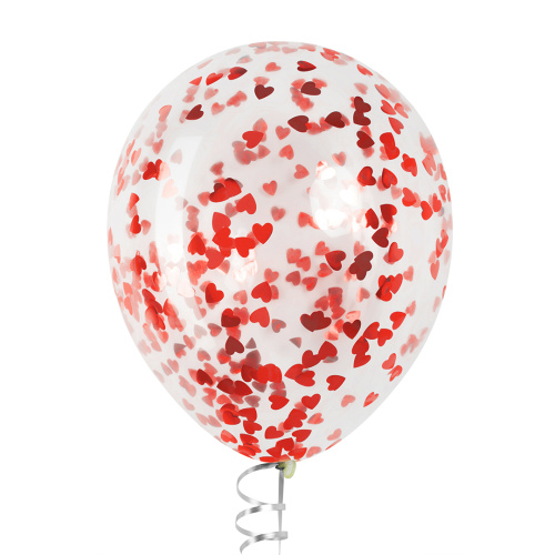 Воздушный шар латексный прозрачный кристалл с блестками внутри фото 5