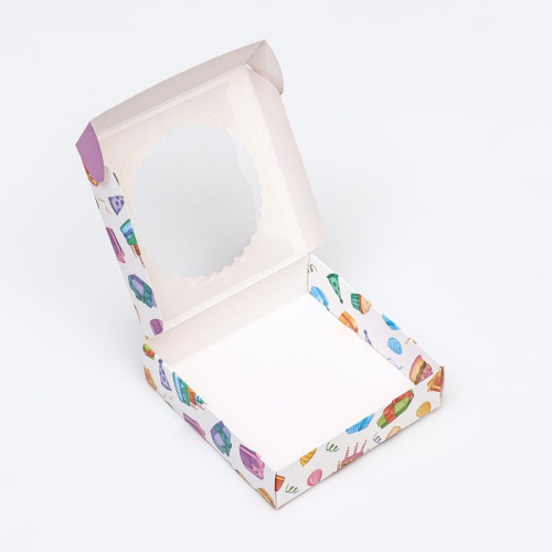 Коробка с окном, «С Днем Рождения», 11.5×11.5×3 см фото 2 Коробка с окном, «С Днем Рождения», 11.5×11.5×3 см фото 2