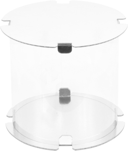 Коробка для торта пряничный домик ТУБУС 20*20 см, белая