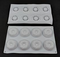 Форма Siliko Вихрь d-6см 8в1, белый силикон