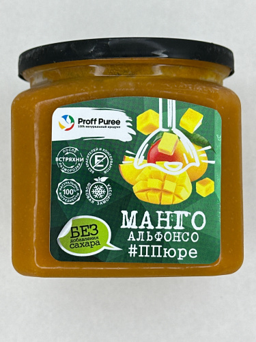 Пюре Манго без сахара Proff Puree, 500гр