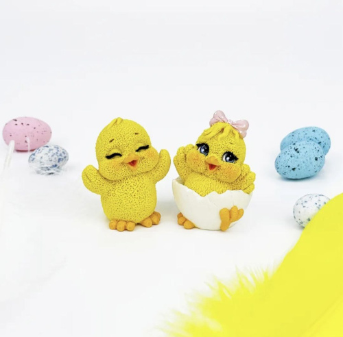 Фигурки из глазури Веселые цыплята, 4,7*3,8см, 2 шт Фигурки из глазури Веселые цыплята, 4,7*3,8см, 2 шт