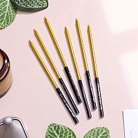 Свечи для торта Праздник, золото с черным, 14,5см, 6шт