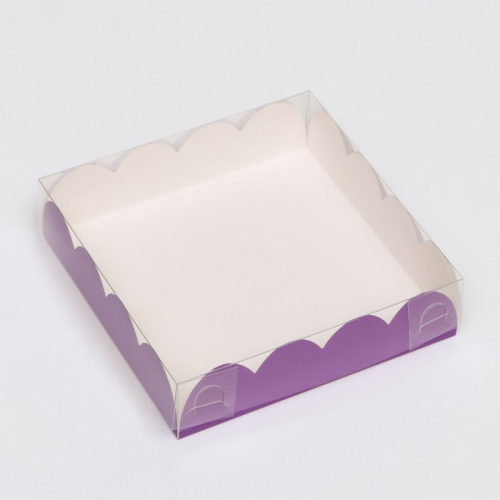 Коробка для печенья, сиреневая, 12 х 12 х 3 см фото 2 Коробка для печенья, сиреневая, 12 х 12 х 3 см фото 2