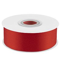 Лента атласная Красная 2,5см, 22,5 метра