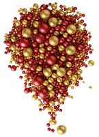 Посыпка воздушный рис Блеск Золото и Красный микс, 50гр