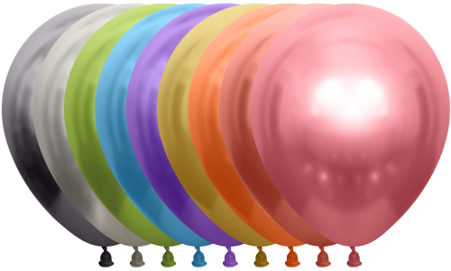 Воздушный шар латексный Ассорти, хром фото 2