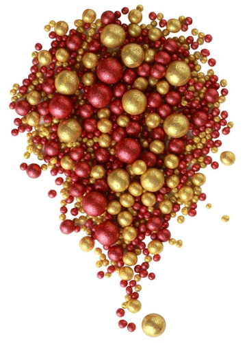 Посыпка воздушный рис Блеск Золото и Красный микс, 50гр Посыпка воздушный рис Блеск Золото и Красный микс, 50гр