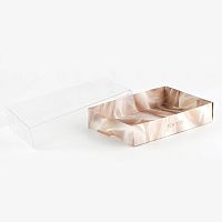 Коробка для макарун с PVC крышкой, For you, 17 х 12 х 3.5 см
