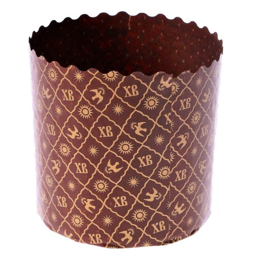 Форма бумажная для кулича буквы ХВ, 90*90мм, 5шт