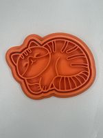 Вырубка с оттиском Довольный котик №1, 9,5см