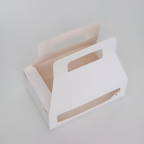 Коробка для пирожных, белая, 22×15×7см фото 2 Коробка для пирожных, белая, 22×15×7см фото 2