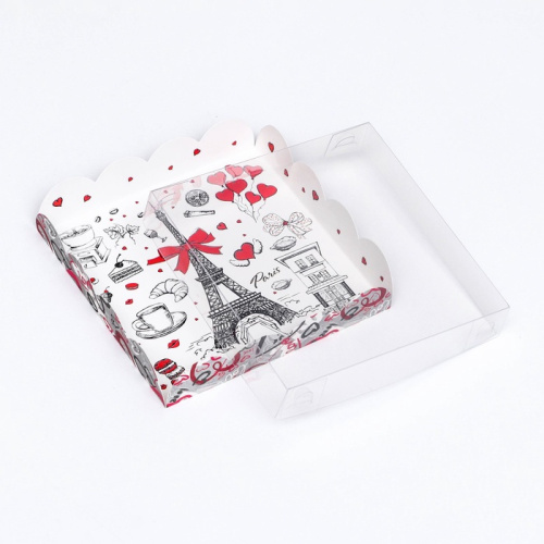 Коробка для печенья, «Сердца» 15×15×3 фото 2