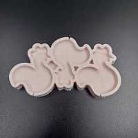 Форма для леденцов Курочка 3в1, силикон 11*5,5*0,5см