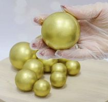Шары из шоколадной глазури 9 штук, золото