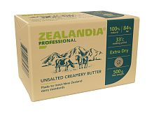 Масло сладко-сливочное несоленое Zealandia Professional  84%, 500гр