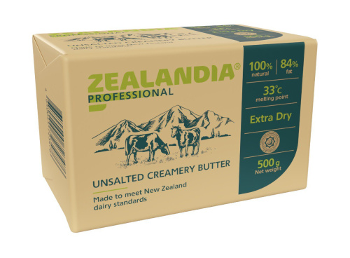 Масло сладко-сливочное несоленое Zealandia Professional  84%, 500гр