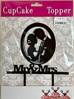 Топпер Mr&Mis в рамке, чёрный акрил