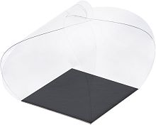 Коробка для моти Хао Бао с черной подложкой, 10*10*10см