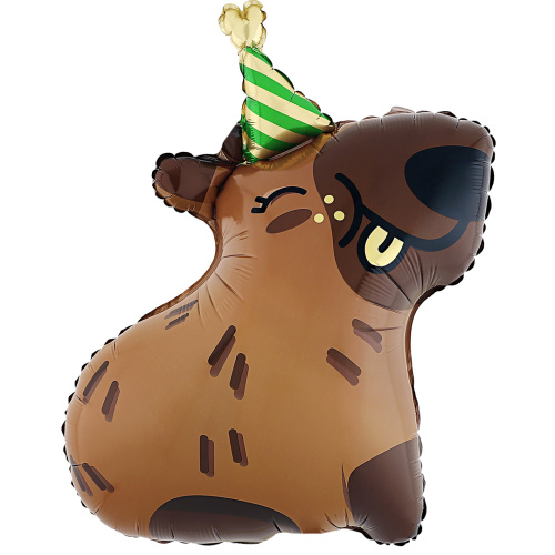 Воздушный шар фольгированный Мини-Фигура Капибара