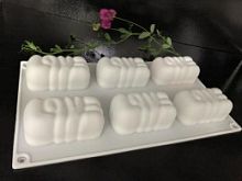 Форма Siliko LOVE 80х40х35мм 6в1, белый силикон