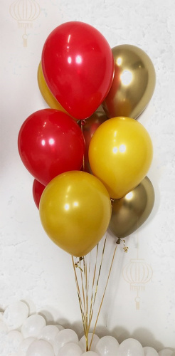Воздушный шар латексный Красный, пастель фото 2