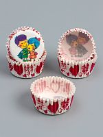 Капсула бумажная Любовь, 3.5×2 см, белая, 50шт