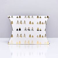 Коробка подарочная новогодняя Ёлки 15×11×3см