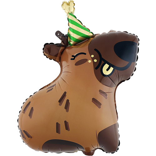 Воздушный шар фольгированный Фигура Капибара Воздушный шар фольгированный Фигура Капибара