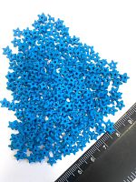 Посыпка сахарная Звездочка с вырезом внутри, Синяя, 5мм, 50гр